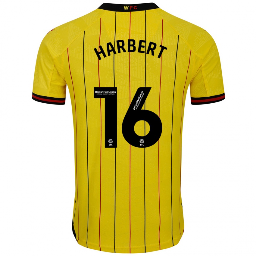 Herren Laila Harbert #16 Gelb Schwarz Heimtrikot Trikot 2024/25 T-Shirt Österreich