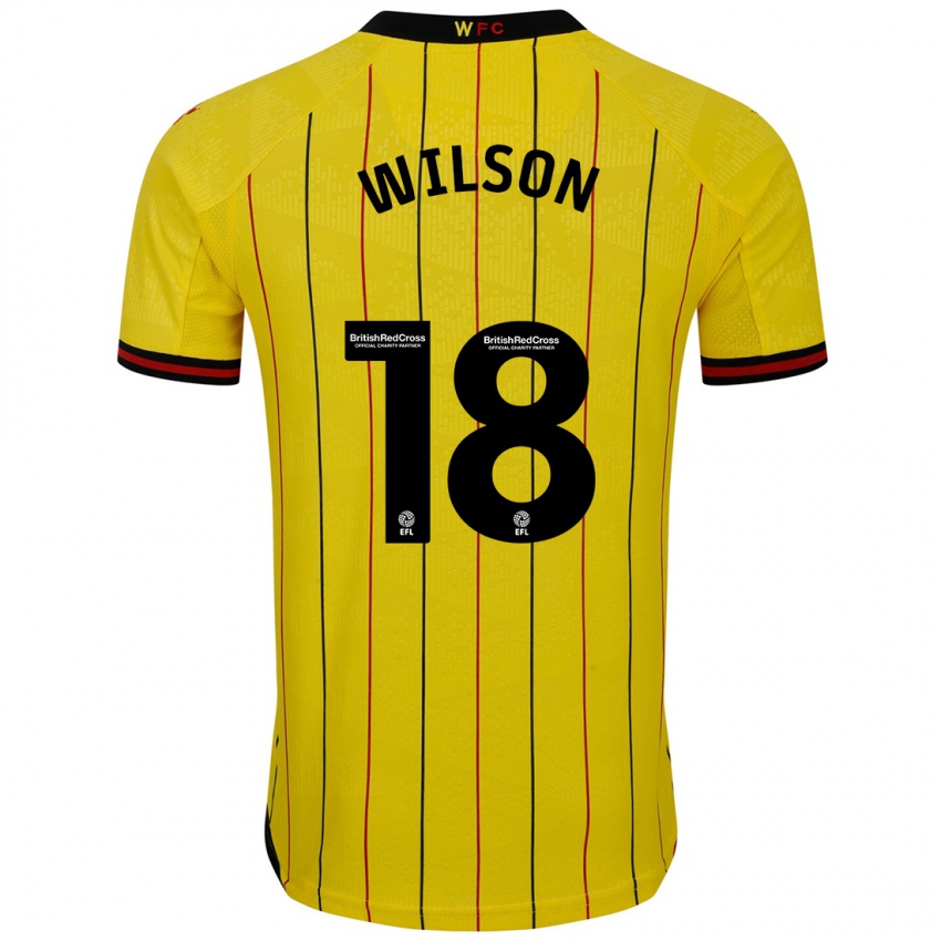 Herren Poppy Wilson #18 Gelb Schwarz Heimtrikot Trikot 2024/25 T-Shirt Österreich