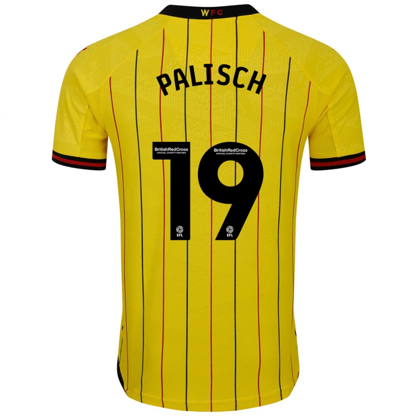 Herren Alli Palisch #19 Gelb Schwarz Heimtrikot Trikot 2024/25 T-Shirt Österreich