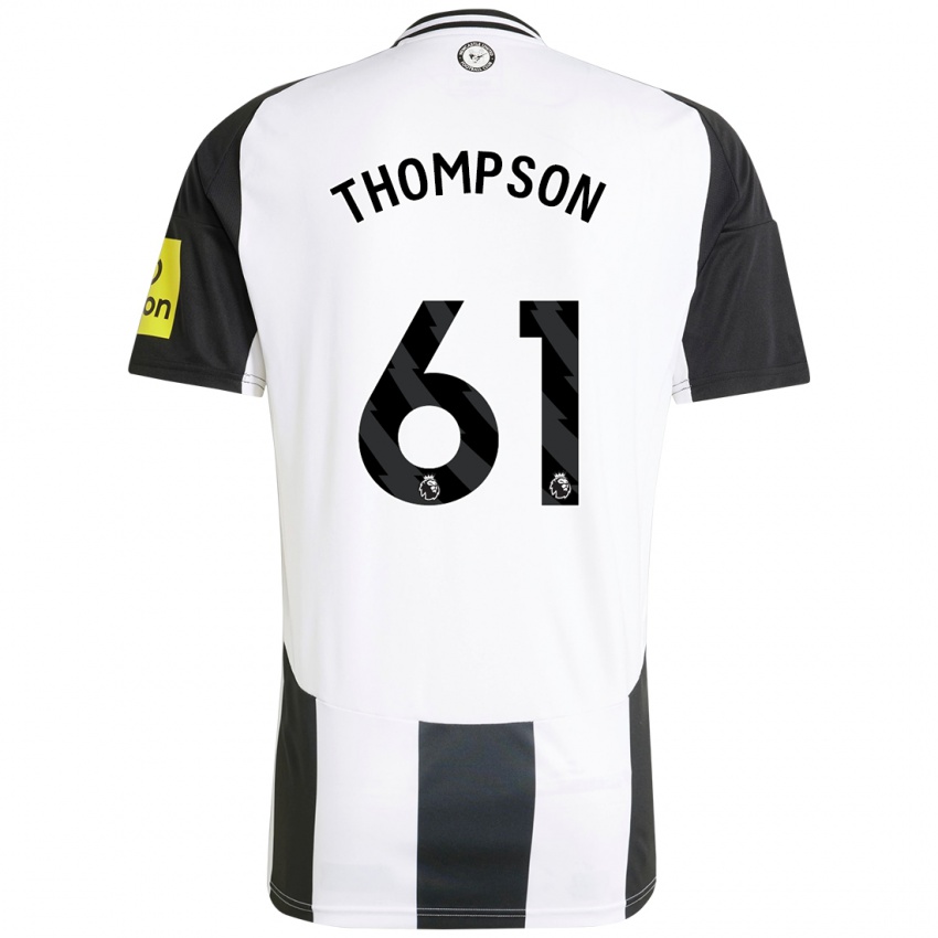 Herren Max Thompson #61 Weiß Schwarz Heimtrikot Trikot 2024/25 T-Shirt Österreich