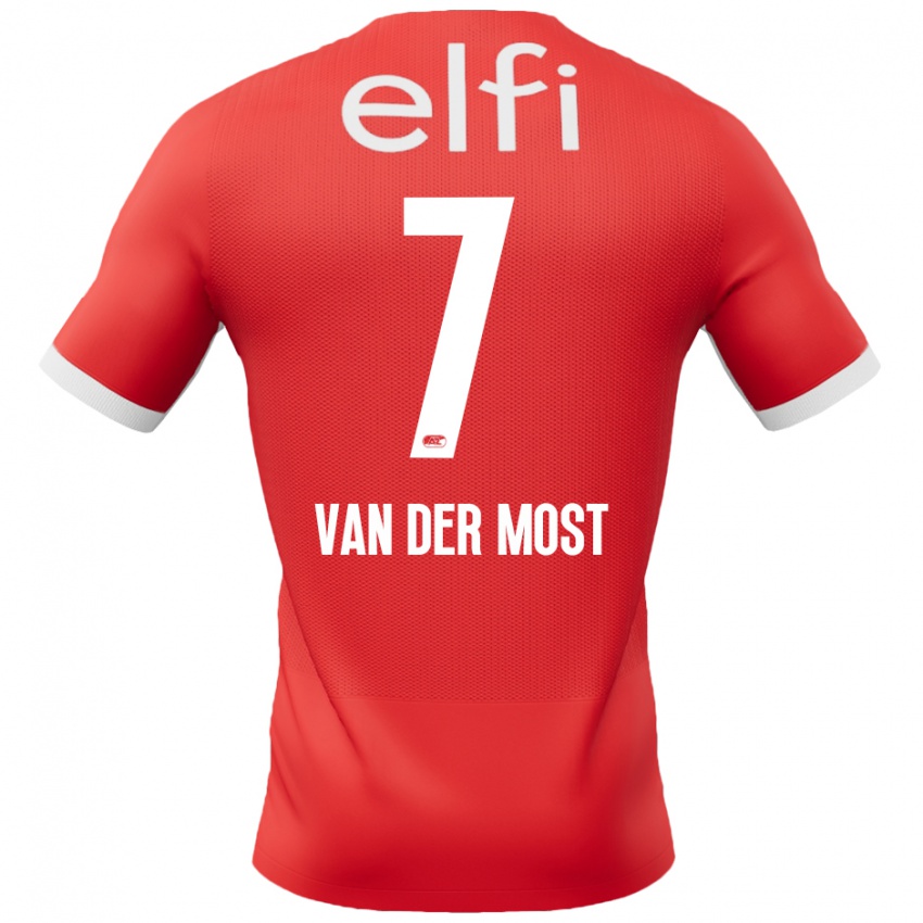 Herren Veerle Van Der Most #7 Rot Weiß Heimtrikot Trikot 2024/25 T-Shirt Österreich