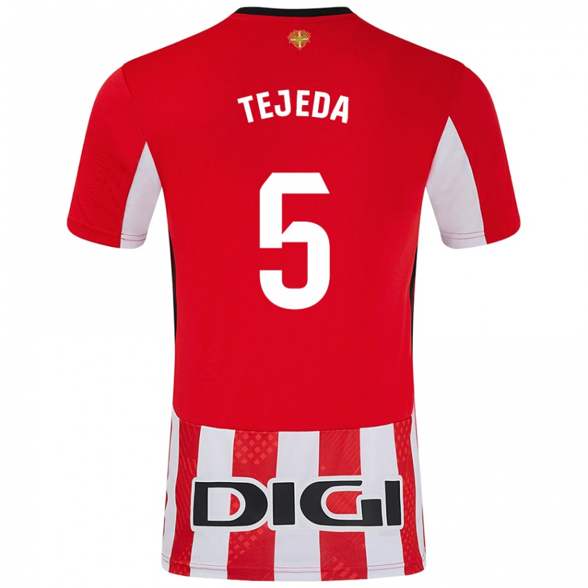 Herren Diego Tejeda #5 Rot Weiß Heimtrikot Trikot 2024/25 T-Shirt Österreich