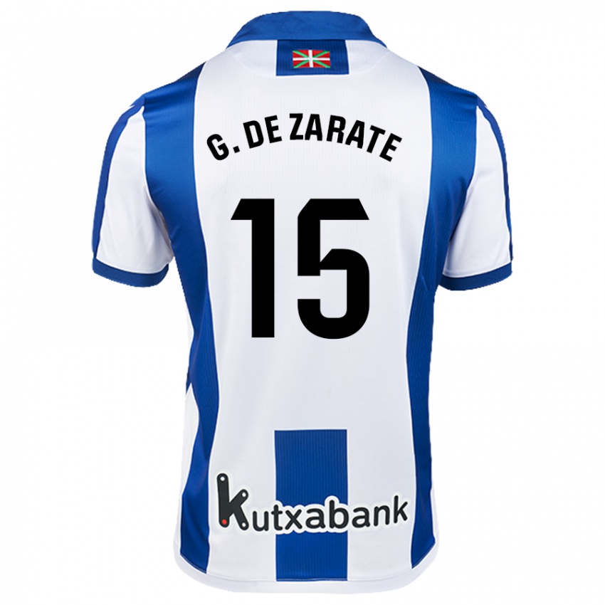 Herren Urko Gonzalez De Zarate #15 Weiß Blau Heimtrikot Trikot 2024/25 T-Shirt Österreich