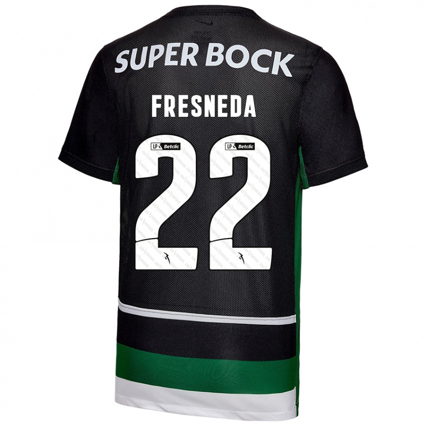 Herren Iván Fresneda #22 Schwarz Weiß Grün Heimtrikot Trikot 2024/25 T-Shirt Österreich