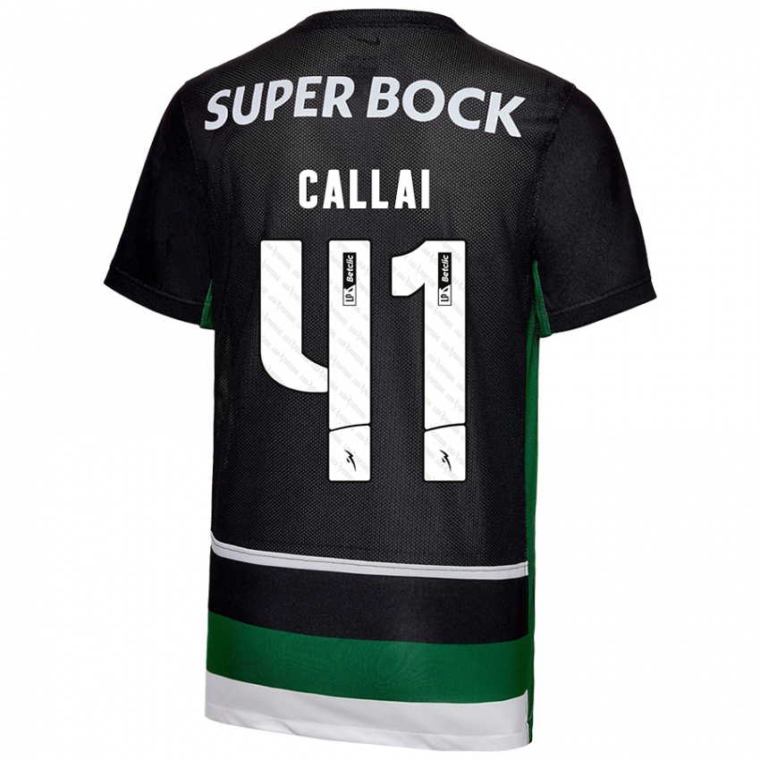 Herren Diego Callai #41 Schwarz Weiß Grün Heimtrikot Trikot 2024/25 T-Shirt Österreich