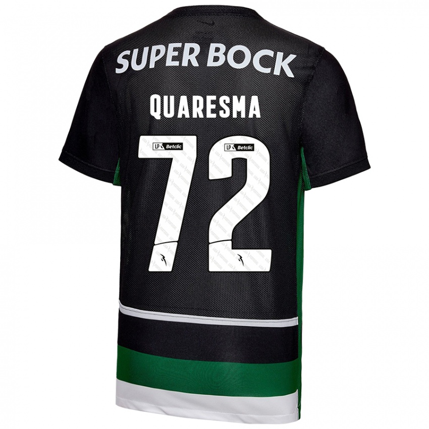 Herren Eduardo Quaresma #72 Schwarz Weiß Grün Heimtrikot Trikot 2024/25 T-Shirt Österreich