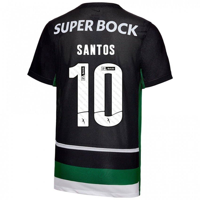 Herren Guilherme Santos #10 Schwarz Weiß Grün Heimtrikot Trikot 2024/25 T-Shirt Österreich