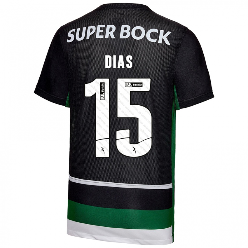 Herren Rodrigo Dias #15 Schwarz Weiß Grün Heimtrikot Trikot 2024/25 T-Shirt Österreich