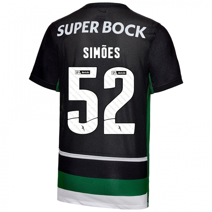 Herren João Simões #52 Schwarz Weiß Grün Heimtrikot Trikot 2024/25 T-Shirt Österreich