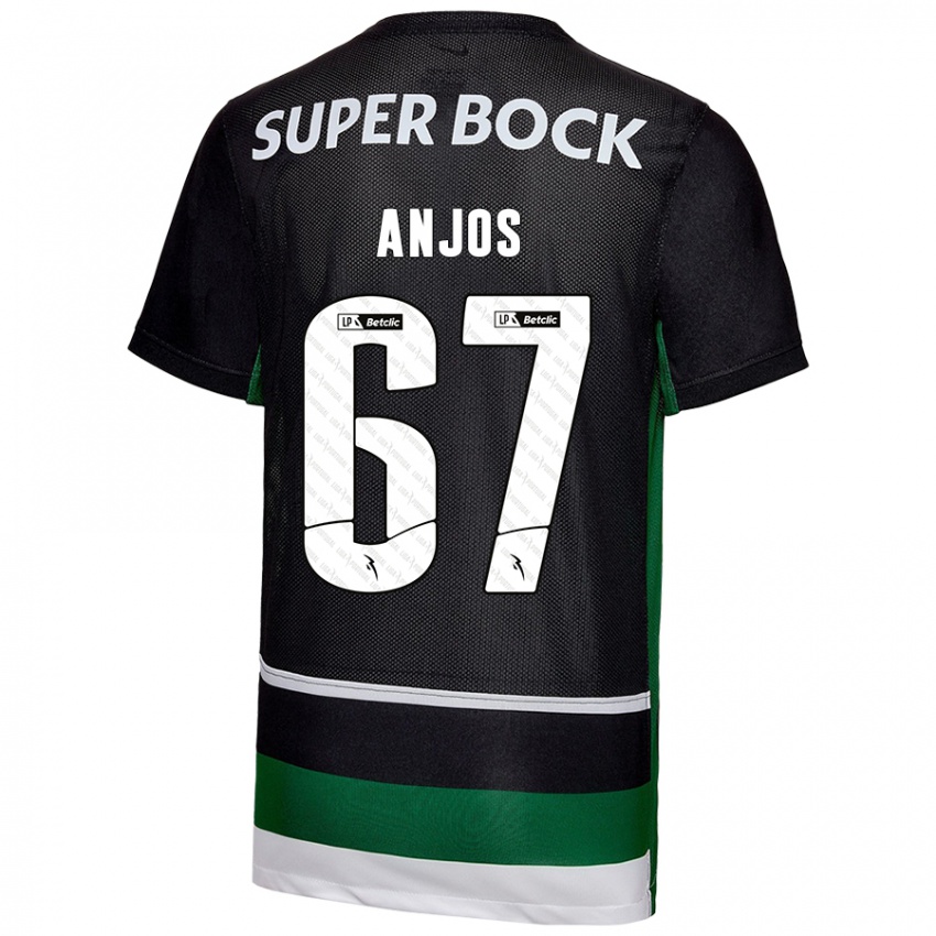 Herren Lucas Anjos #67 Schwarz Weiß Grün Heimtrikot Trikot 2024/25 T-Shirt Österreich