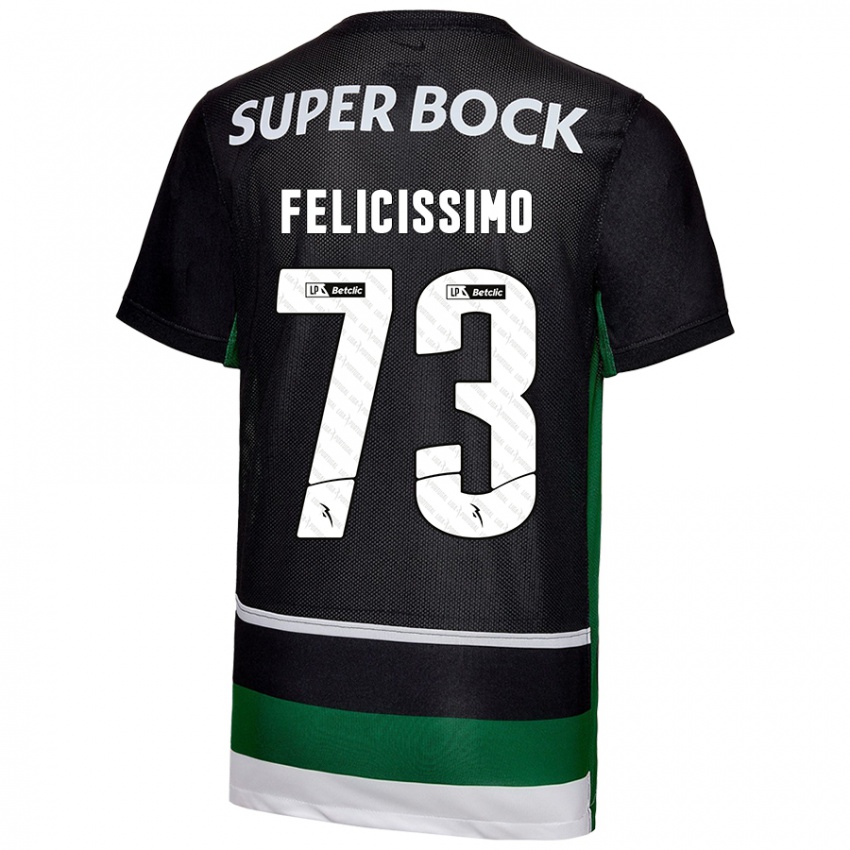 Herren Eduardo Felicíssimo #73 Schwarz Weiß Grün Heimtrikot Trikot 2024/25 T-Shirt Österreich