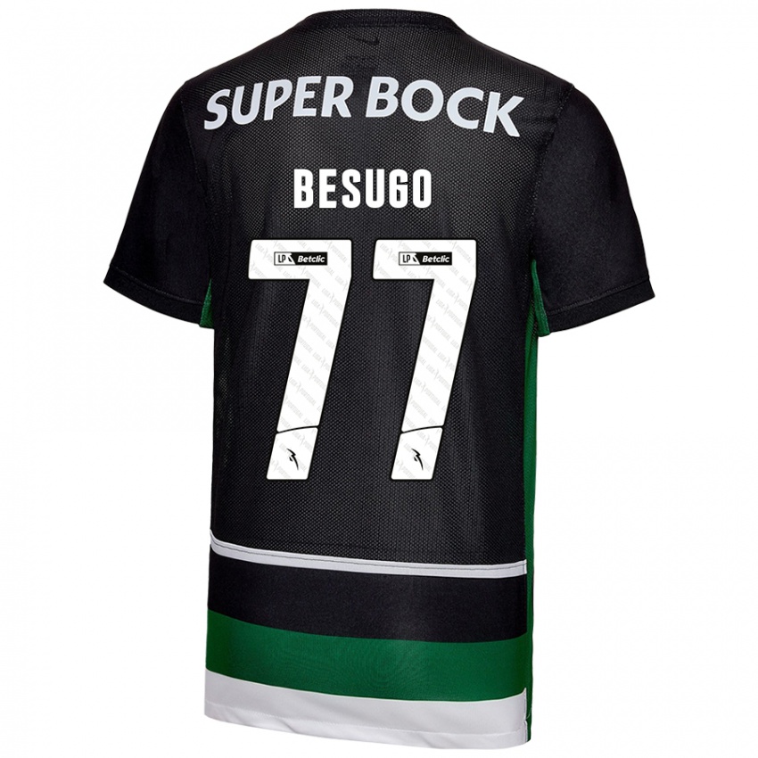 Herren Rafael Besugo #77 Schwarz Weiß Grün Heimtrikot Trikot 2024/25 T-Shirt Österreich