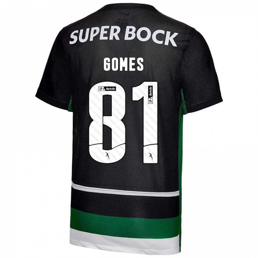 Herren Salvador Gomes #81 Schwarz Weiß Grün Heimtrikot Trikot 2024/25 T-Shirt Österreich