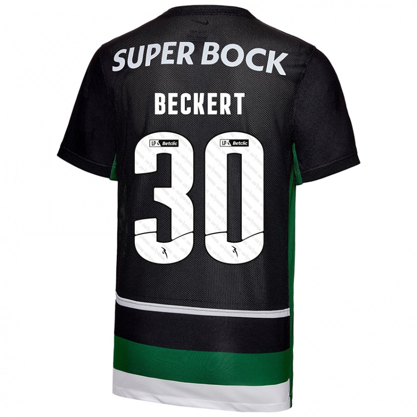 Herren Carolina Beckert #30 Schwarz Weiß Grün Heimtrikot Trikot 2024/25 T-Shirt Österreich