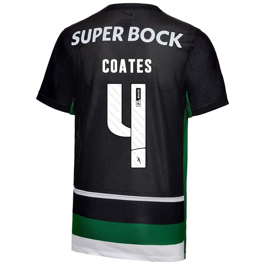 Herren Sebastian Coates #4 Schwarz Weiß Grün Heimtrikot Trikot 2024/25 T-Shirt Österreich