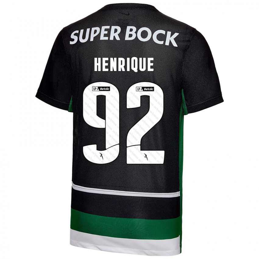 Herren Eduardo Henrique #92 Schwarz Weiß Grün Heimtrikot Trikot 2024/25 T-Shirt Österreich