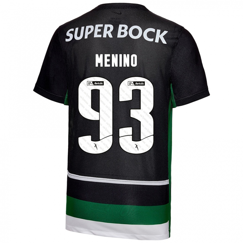 Herren Miguel Menino #93 Schwarz Weiß Grün Heimtrikot Trikot 2024/25 T-Shirt Österreich