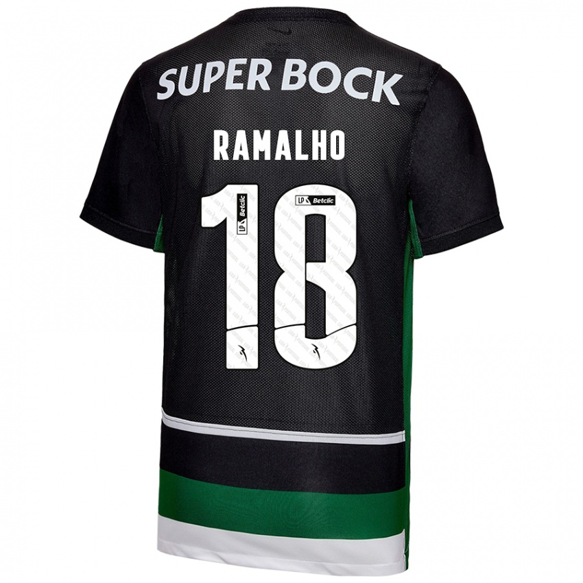 Herren Inês Filipa Ramalho Gonçalves #18 Schwarz Weiß Grün Heimtrikot Trikot 2024/25 T-Shirt Österreich