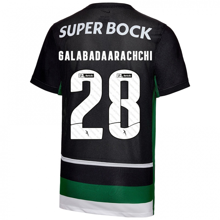 Herren Jacinta Galabadaarachchi #28 Schwarz Weiß Grün Heimtrikot Trikot 2024/25 T-Shirt Österreich