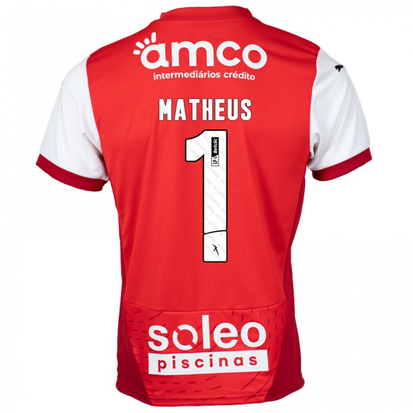 Herren Matheus #1 Rot Weiß Heimtrikot Trikot 2024/25 T-Shirt Österreich