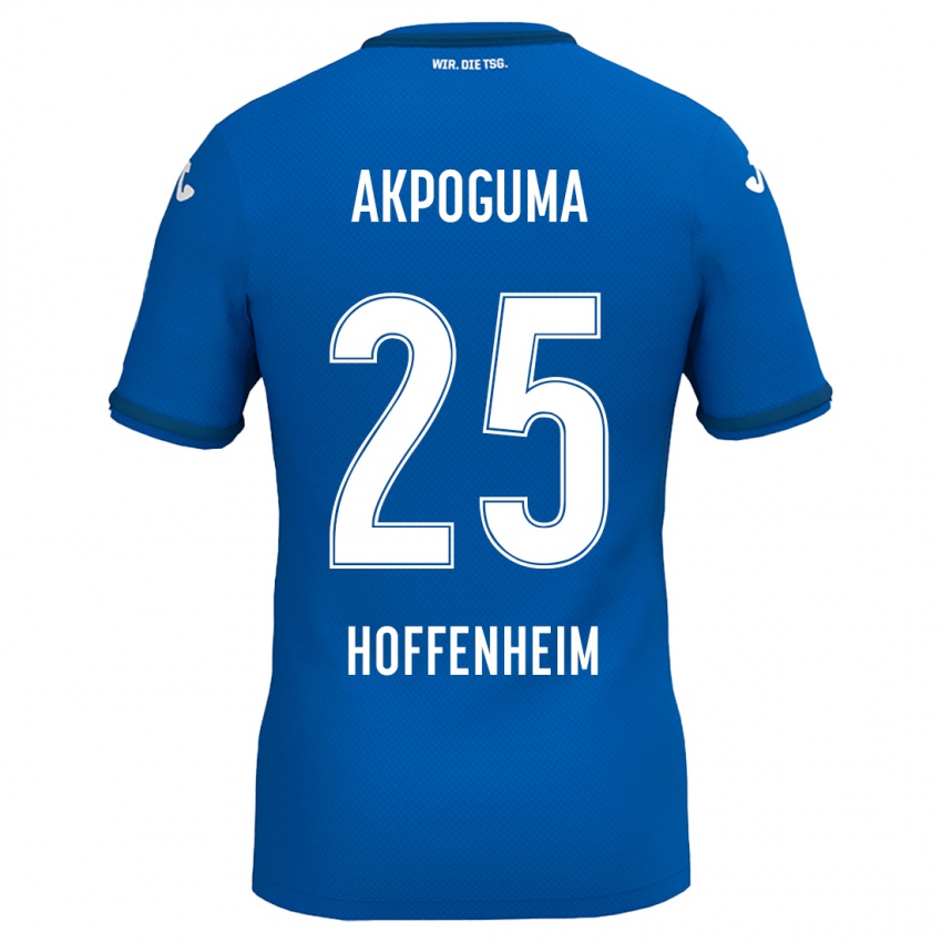 Herren Kevin Akpoguma #25 Königsblau Heimtrikot Trikot 2024/25 T-Shirt Österreich