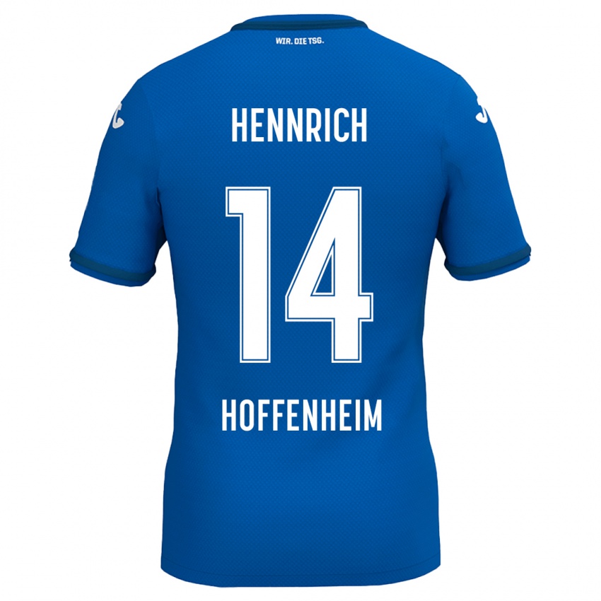 Herren Paul Hennrich #14 Königsblau Heimtrikot Trikot 2024/25 T-Shirt Österreich