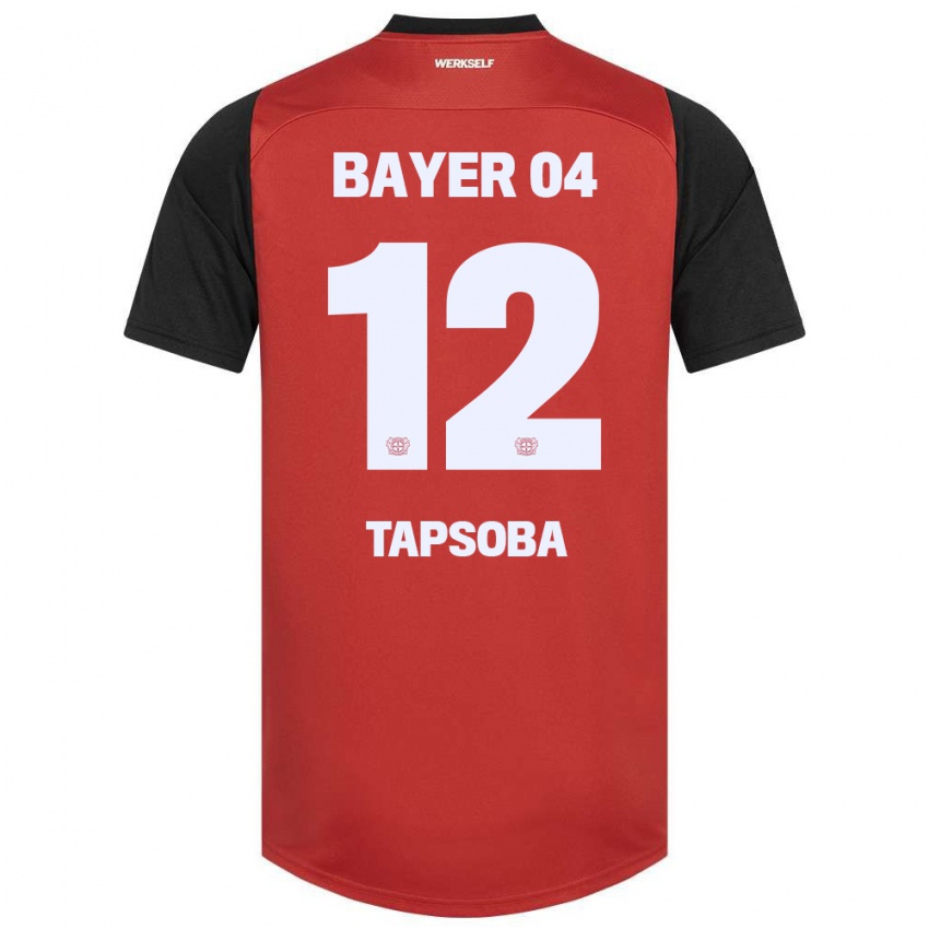 Herren Edmond Tapsoba #12 Rot Schwarz Heimtrikot Trikot 2024/25 T-Shirt Österreich