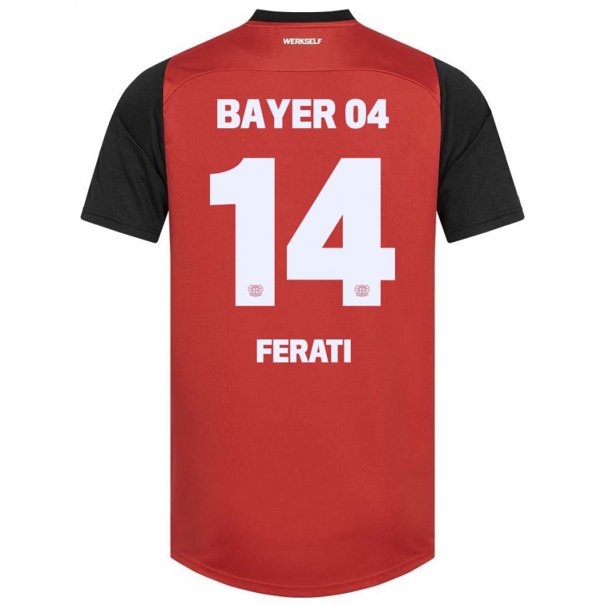 Herren Larson Ferati #14 Rot Schwarz Heimtrikot Trikot 2024/25 T-Shirt Österreich