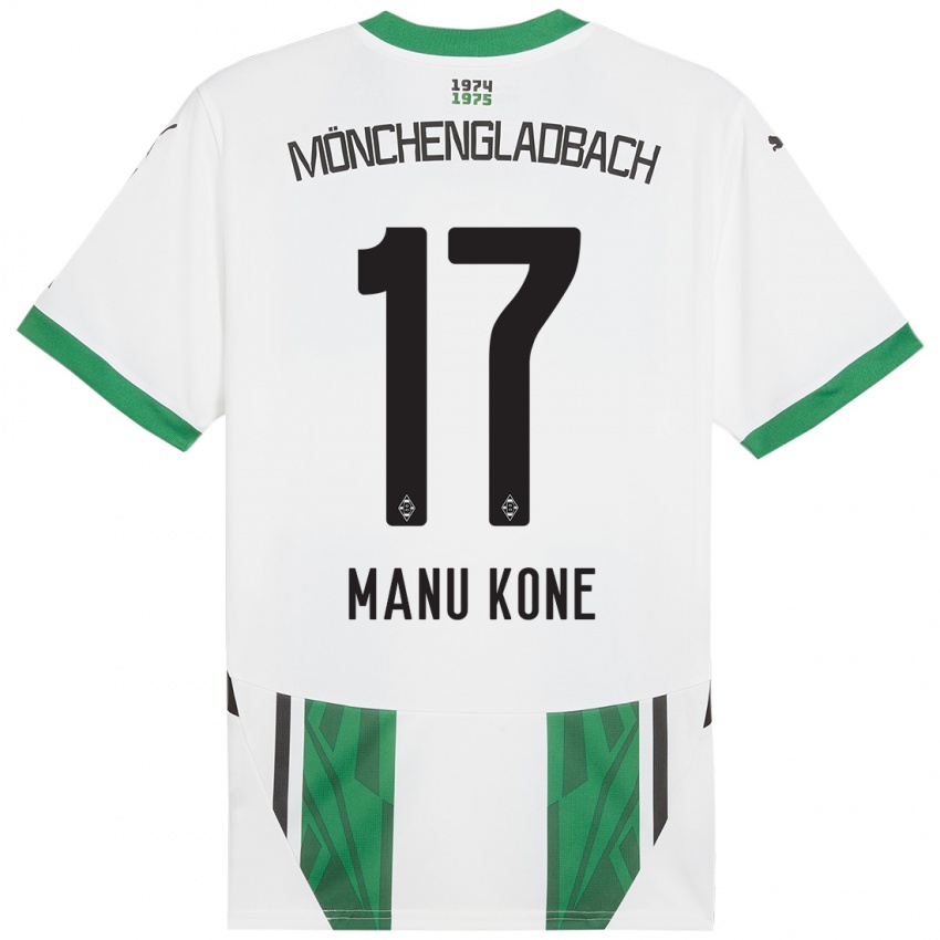 Herren Manu Kone #17 Weiß Grün Heimtrikot Trikot 2024/25 T-Shirt Österreich