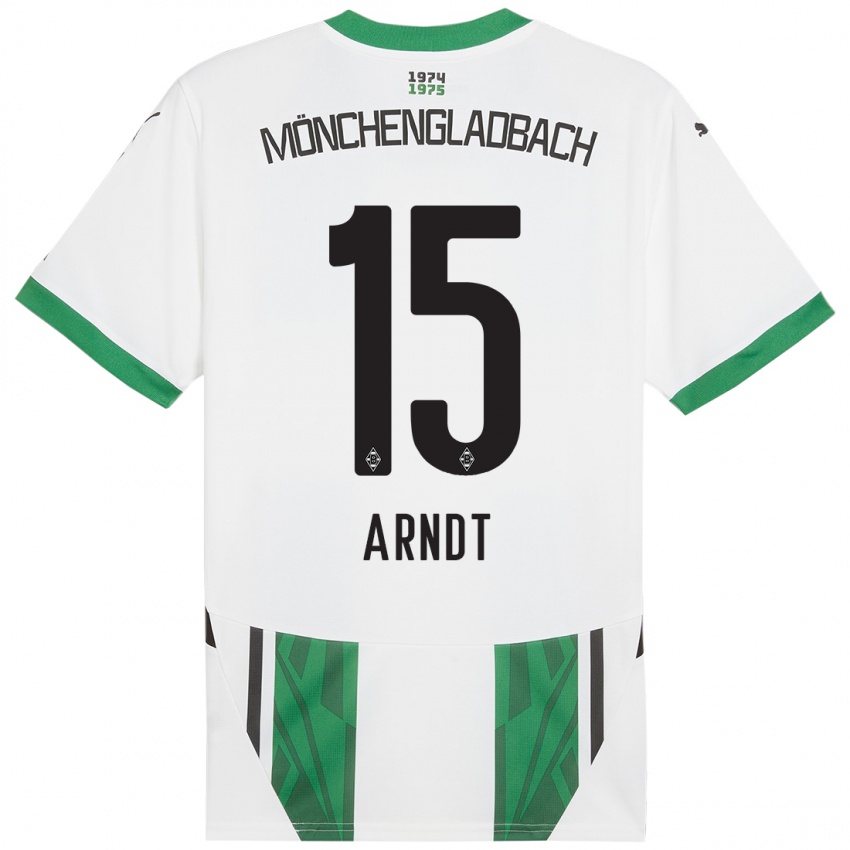 Herren Leo Arndt #15 Weiß Grün Heimtrikot Trikot 2024/25 T-Shirt Österreich