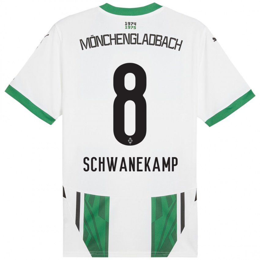 Herren Jana Schwanekamp #8 Weiß Grün Heimtrikot Trikot 2024/25 T-Shirt Österreich