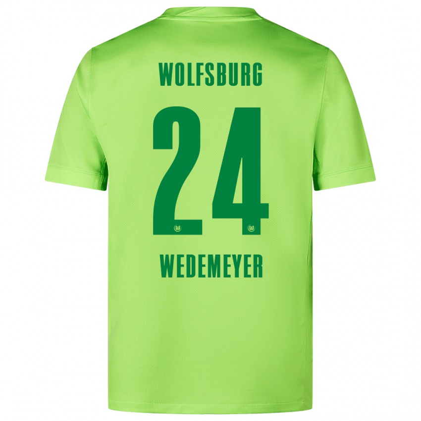 Herren Joelle Wedemeyer #24 Fluoreszierendes Grün Heimtrikot Trikot 2024/25 T-Shirt Österreich