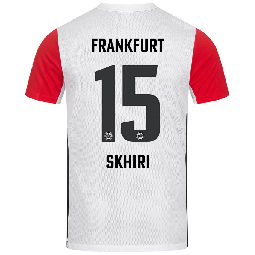 Herren Ellyes Skhiri #15 Weiß Rot Heimtrikot Trikot 2024/25 T-Shirt Österreich