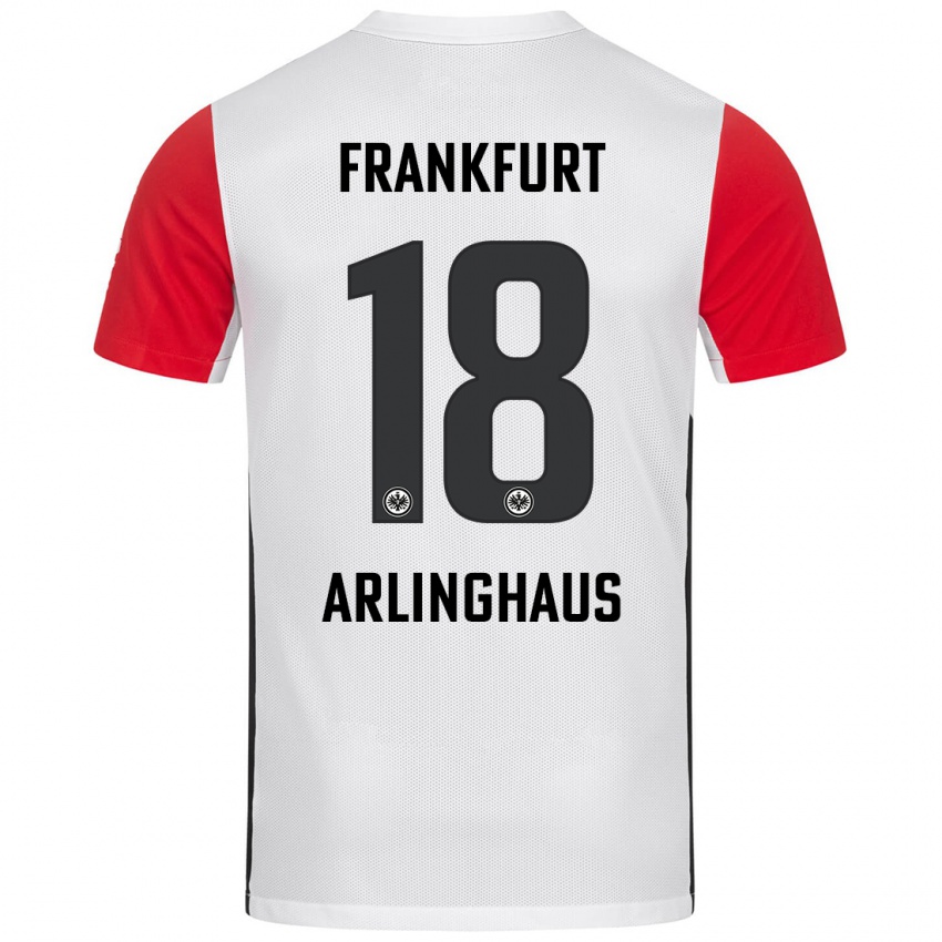 Herren Max Arlinghaus #18 Weiß Rot Heimtrikot Trikot 2024/25 T-Shirt Österreich