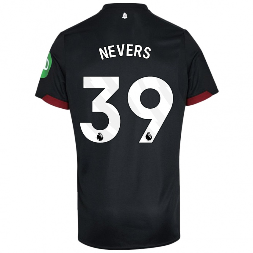 Herren Thierry Nevers #39 Schwarz Weiß Auswärtstrikot Trikot 2024/25 T-Shirt Österreich