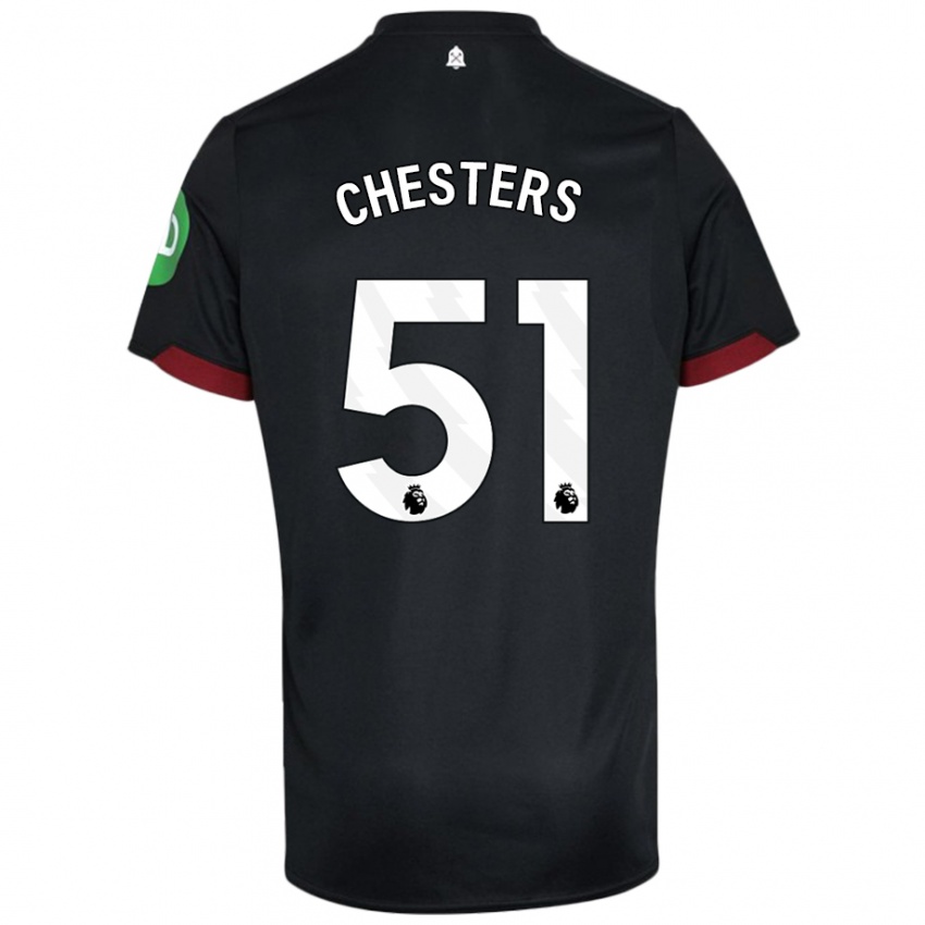 Herren Dan Chesters #51 Schwarz Weiß Auswärtstrikot Trikot 2024/25 T-Shirt Österreich