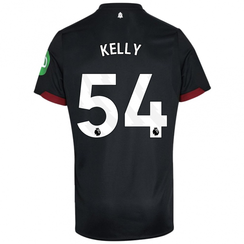 Herren Patrick Kelly #54 Schwarz Weiß Auswärtstrikot Trikot 2024/25 T-Shirt Österreich