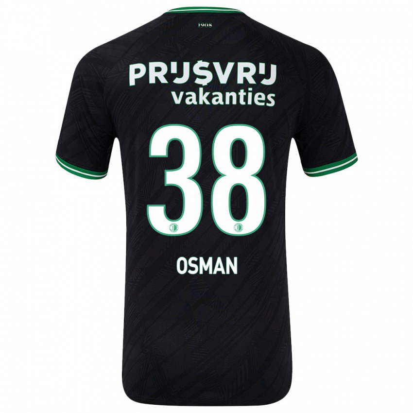 Herren Ibrahim Osman #38 Schwarz Grün Auswärtstrikot Trikot 2024/25 T-Shirt Österreich