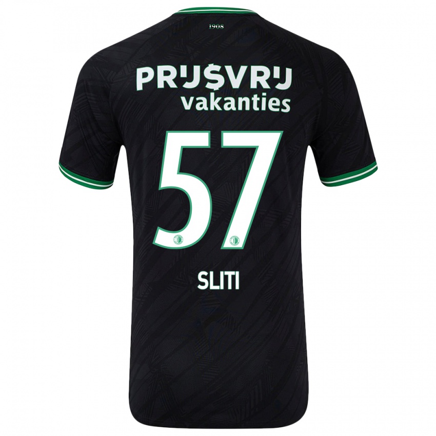 Herren Aymen Sliti #57 Schwarz Grün Auswärtstrikot Trikot 2024/25 T-Shirt Österreich