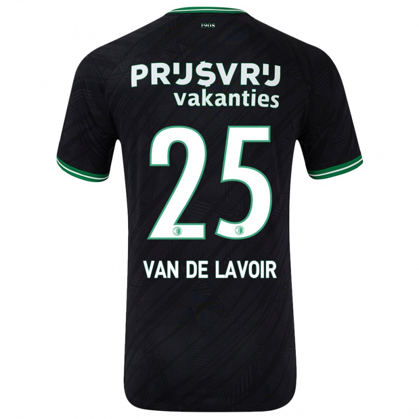 Herren Romeé Van De Lavoir #25 Schwarz Grün Auswärtstrikot Trikot 2024/25 T-Shirt Österreich