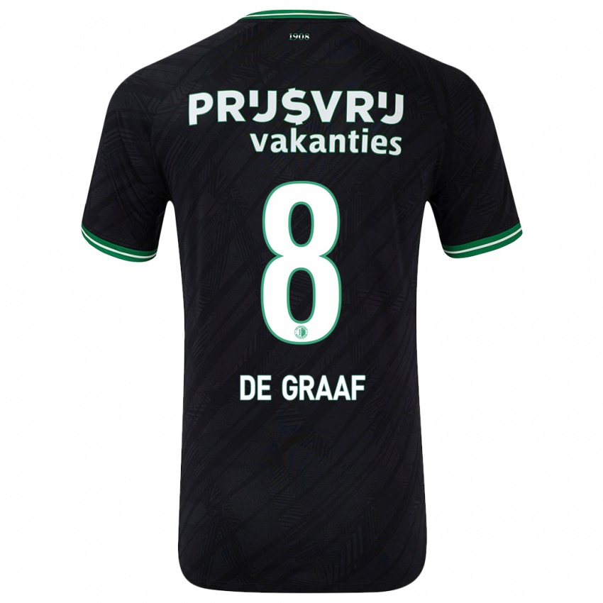 Herren Esmee De Graaf #8 Schwarz Grün Auswärtstrikot Trikot 2024/25 T-Shirt Österreich