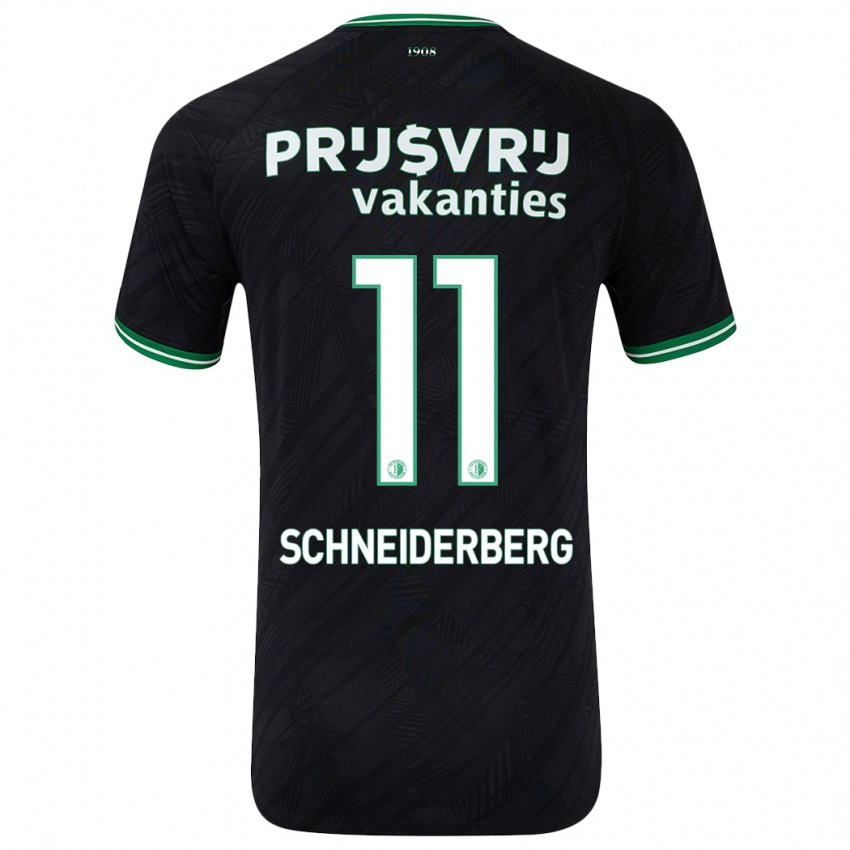 Herren July Schneiderberg #11 Schwarz Grün Auswärtstrikot Trikot 2024/25 T-Shirt Österreich