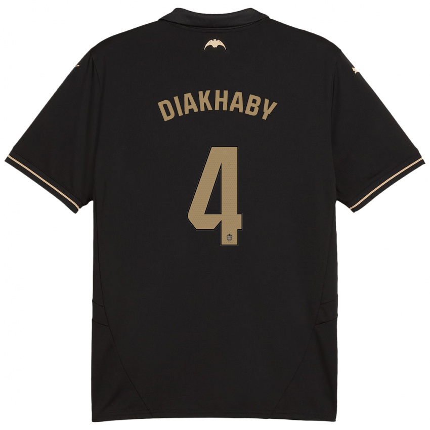 Herren Mouctar Diakhaby #4 Schwarz Auswärtstrikot Trikot 2024/25 T-Shirt Österreich