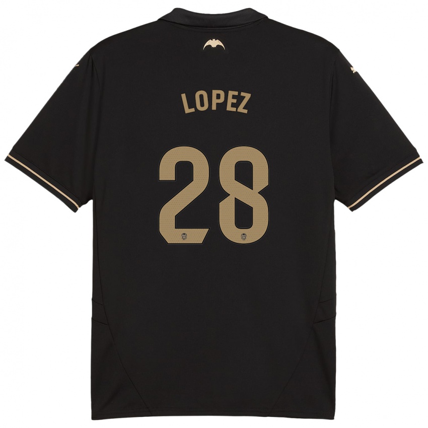 Herren Saray Lopez #28 Schwarz Auswärtstrikot Trikot 2024/25 T-Shirt Österreich