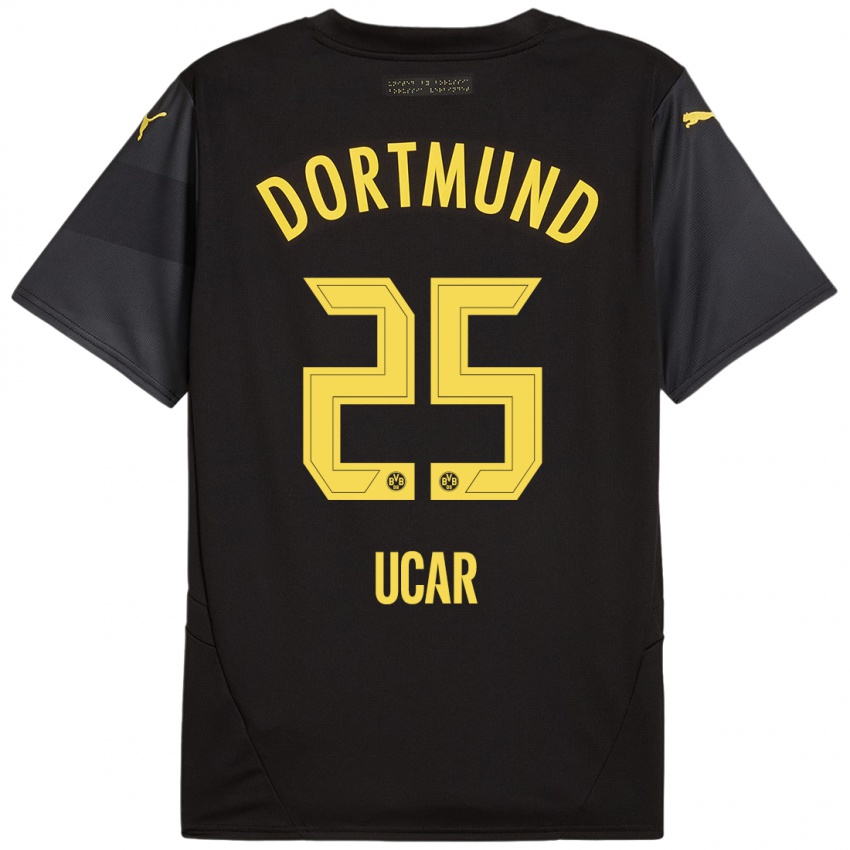 Herren Leys Ucar #25 Schwarz Gelb Auswärtstrikot Trikot 2024/25 T-Shirt Österreich