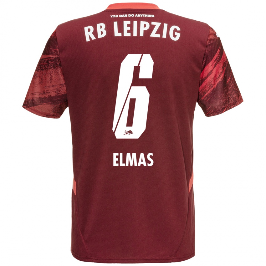 Herren Eljif Elmas #6 Burgunderrot Auswärtstrikot Trikot 2024/25 T-Shirt Österreich