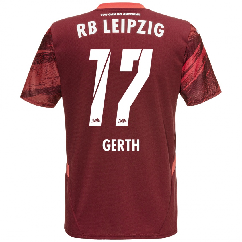 Herren Amos Gerth #17 Burgunderrot Auswärtstrikot Trikot 2024/25 T-Shirt Österreich