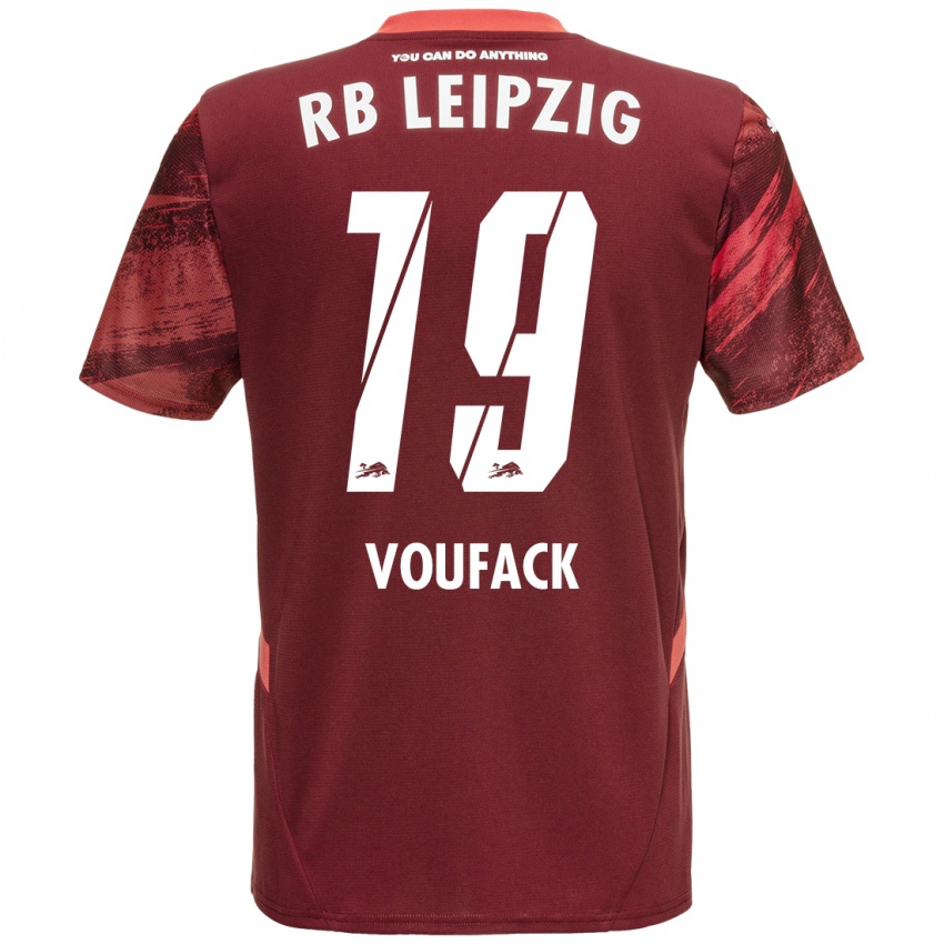 Herren Lionel Voufack #19 Burgunderrot Auswärtstrikot Trikot 2024/25 T-Shirt Österreich