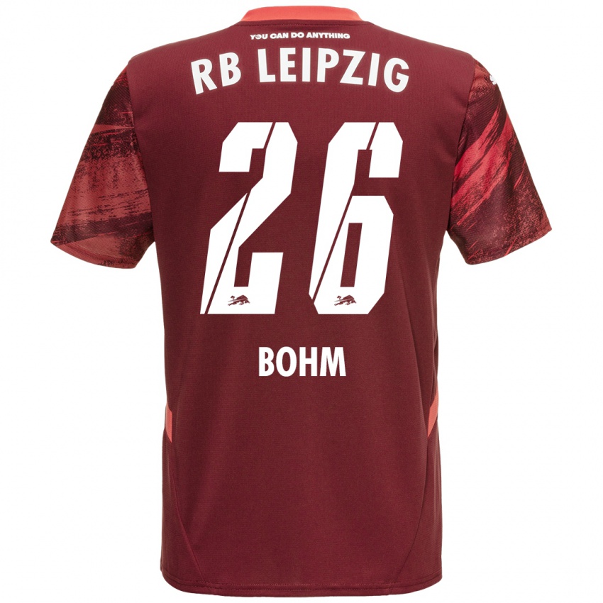 Herren Pepe Böhm #26 Burgunderrot Auswärtstrikot Trikot 2024/25 T-Shirt Österreich