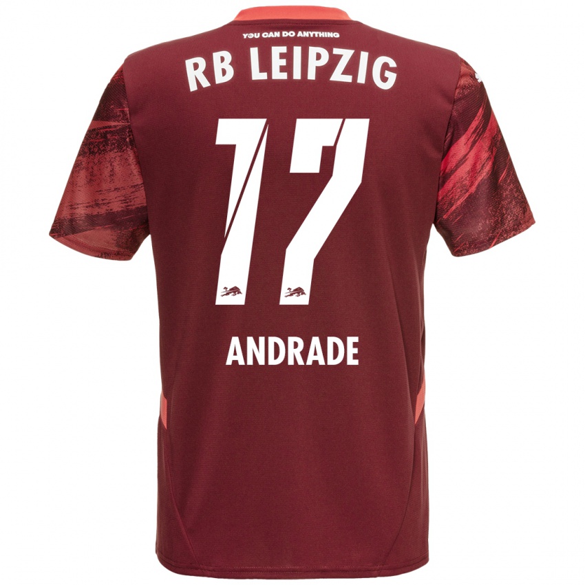 Herren Lydia Andrade #17 Burgunderrot Auswärtstrikot Trikot 2024/25 T-Shirt Österreich